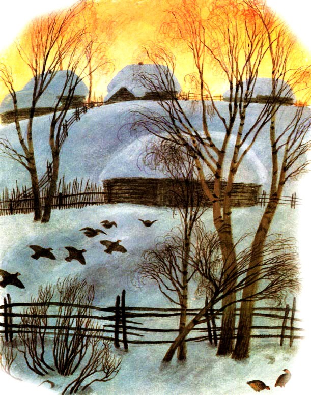 Птицы под снегом, Пришвин М.М. картинка 1